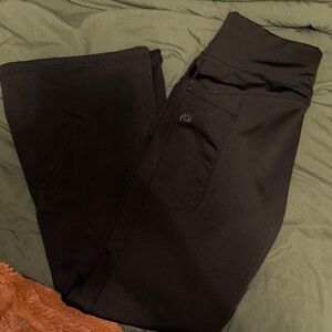 Black High-Waisted flare leggings